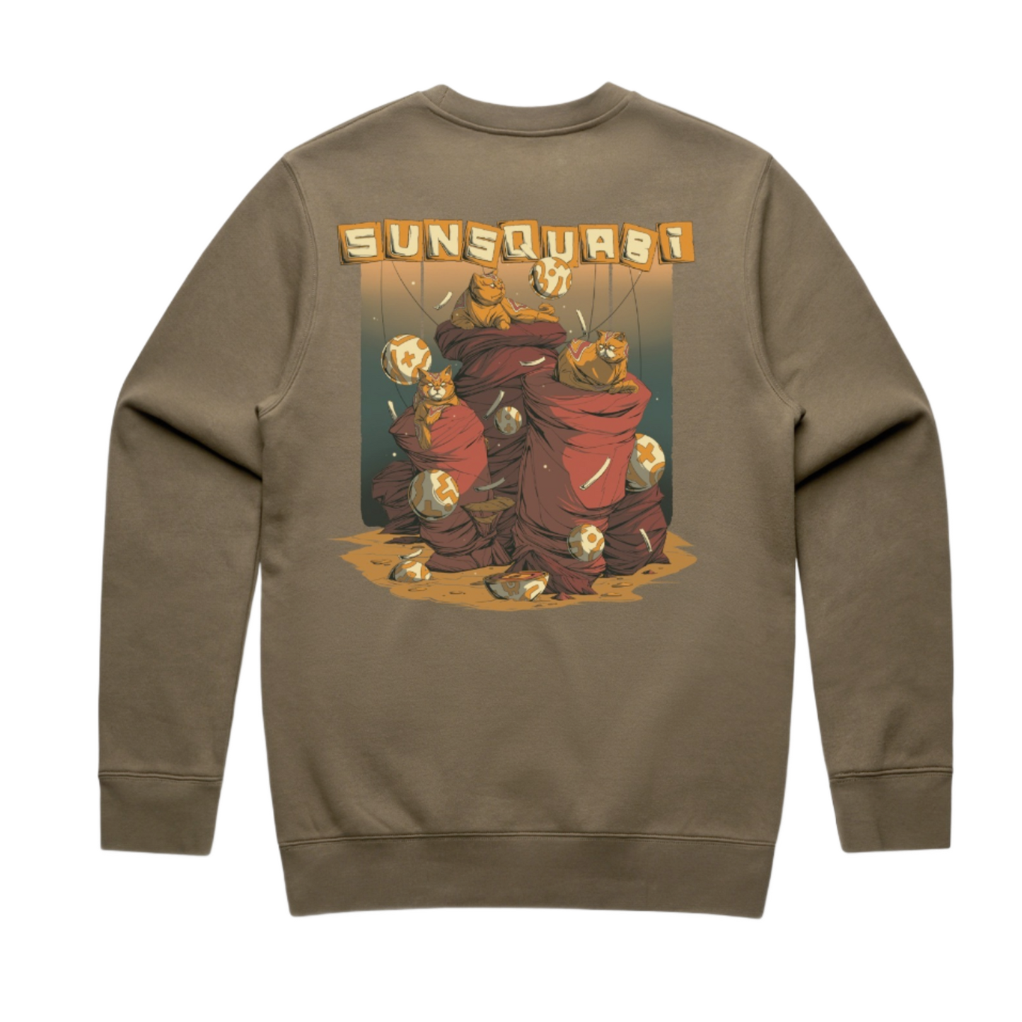 Lounge Cats Crew Neck Sweatshirt