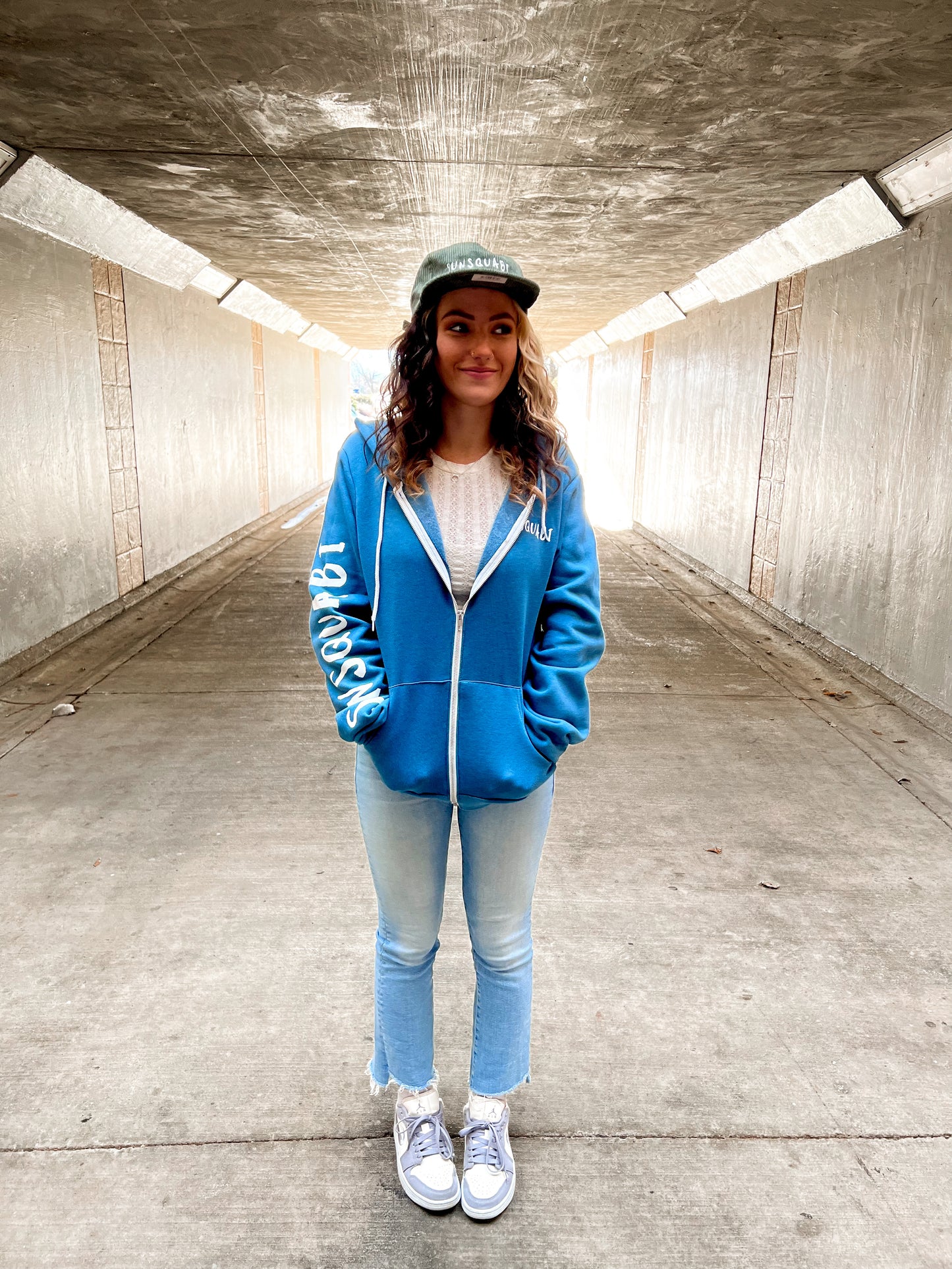 Zip Up Logo Hoodie
