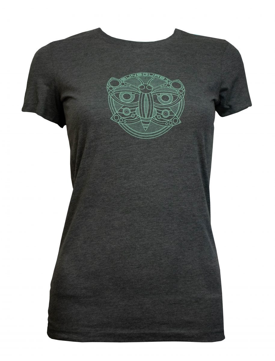 Ladies Sunsquabi Night Moth T-Shirt Gray