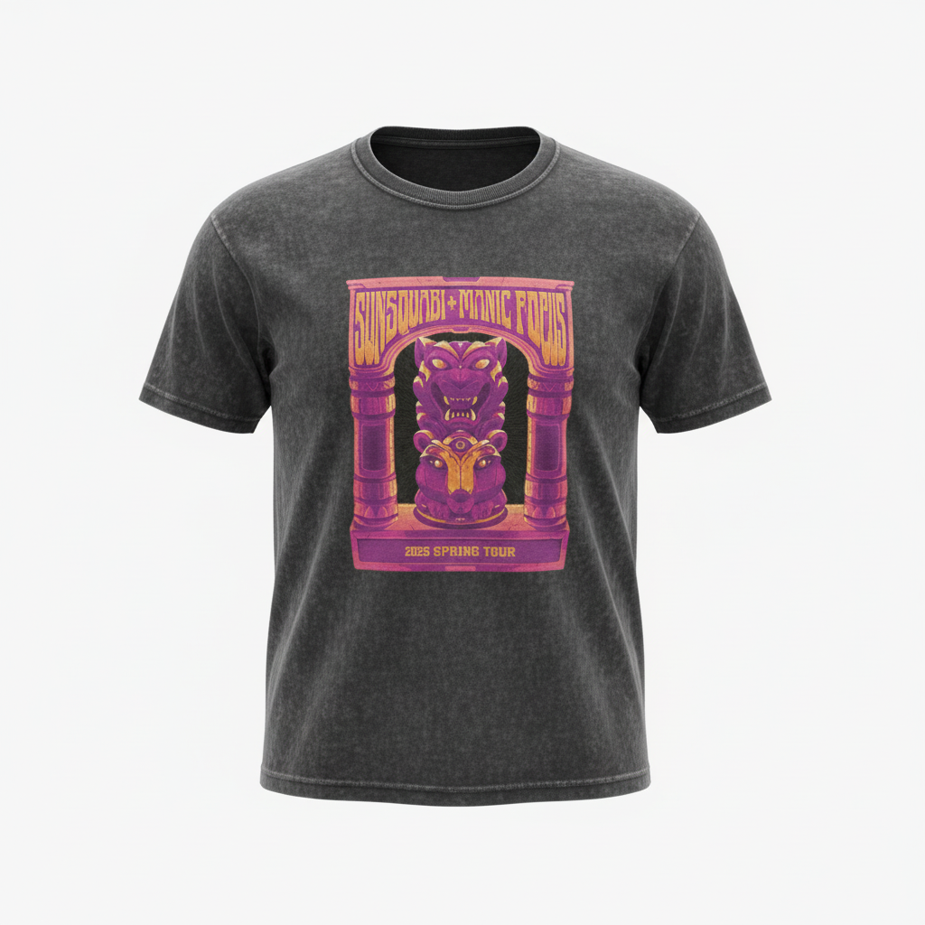 Spring '26 Tour T-Shirt - Black Marble Wash