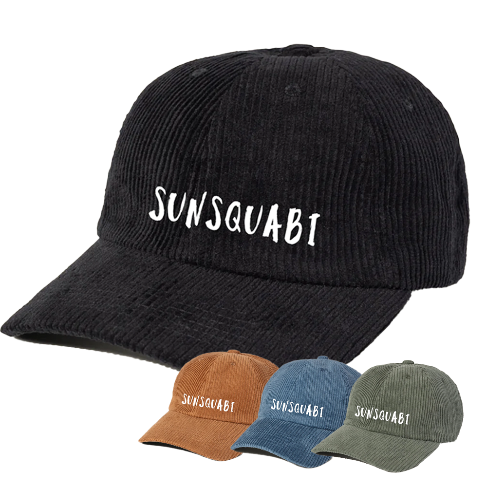 Corduroy Strap Back Logo Hat