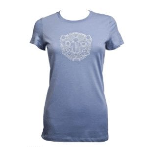 Ladies Sunsquabi Night Moth T-Shirt Blue