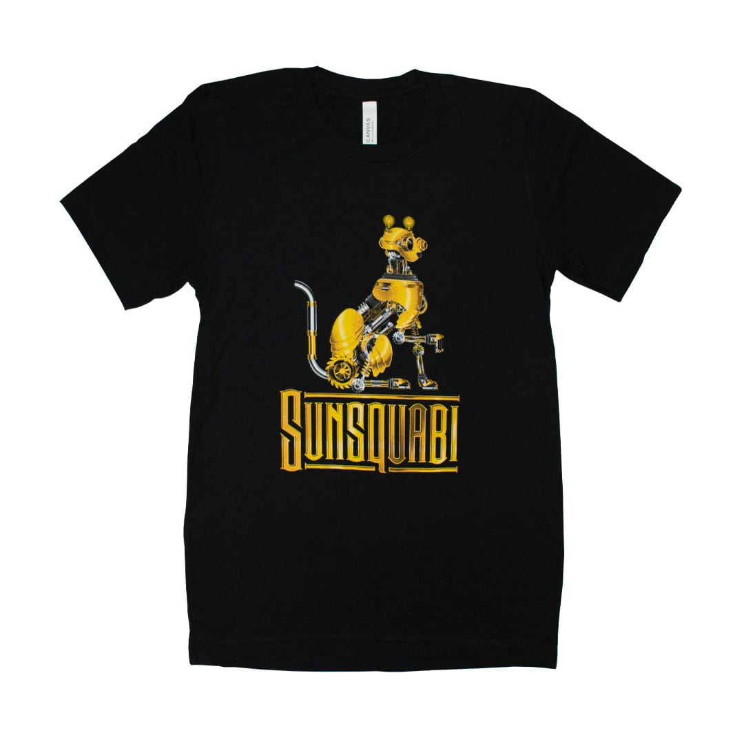 Steam Cat Tee - Vintage Black
